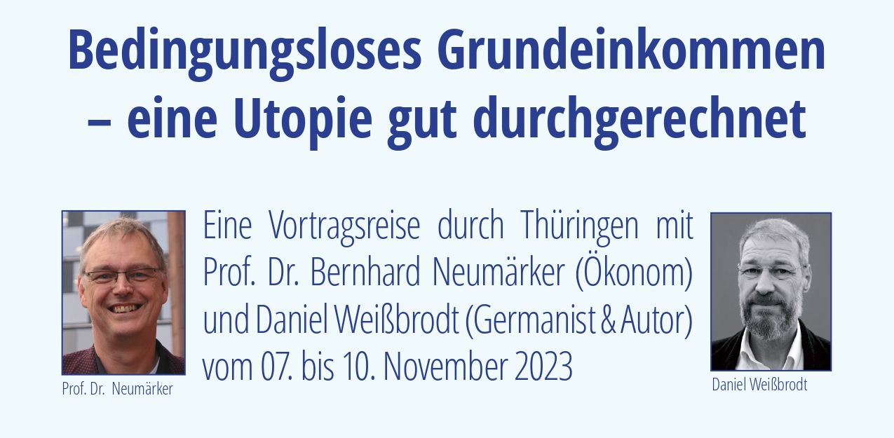 Thüringen diskutiert das Grundeinkommen: Rückblick auf Prof. Neumärkers Vortragsreihe im November 2023